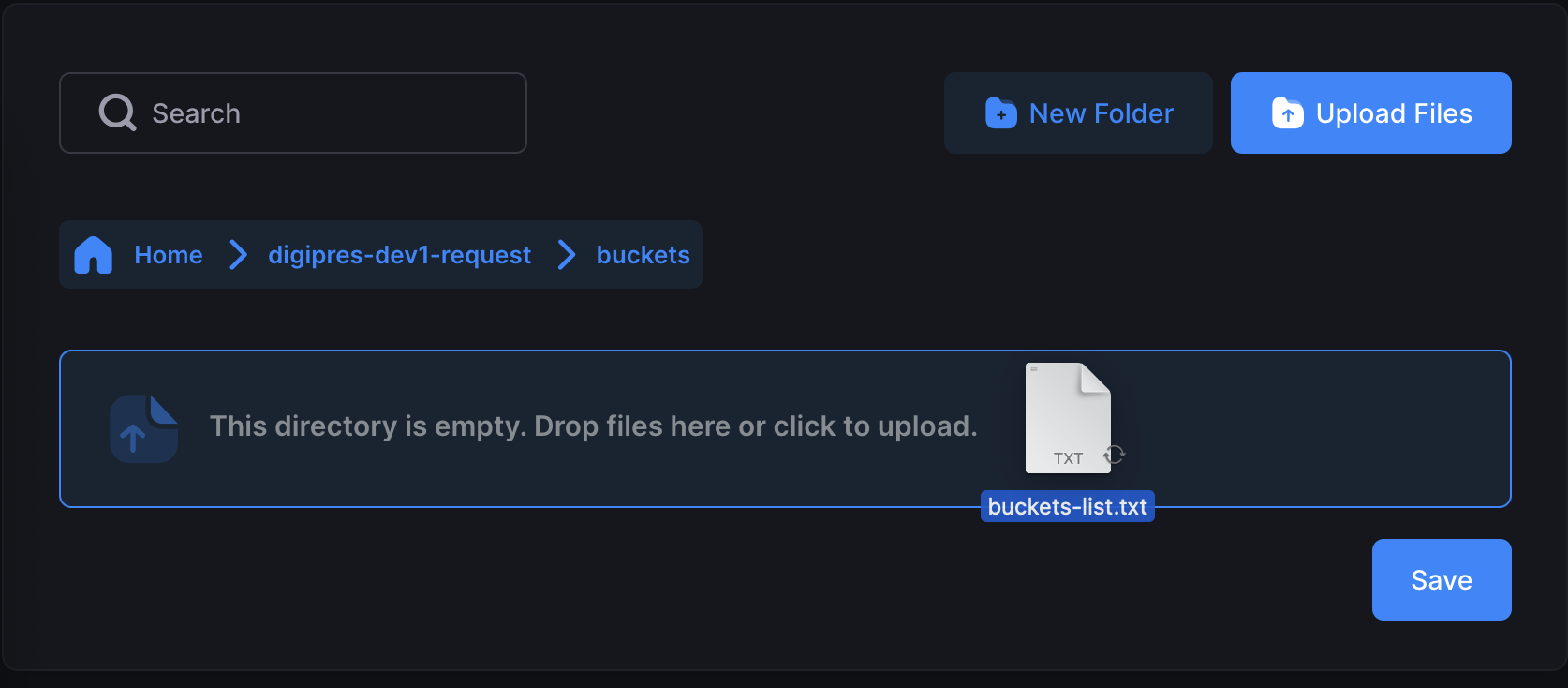 Creating buckets via text file