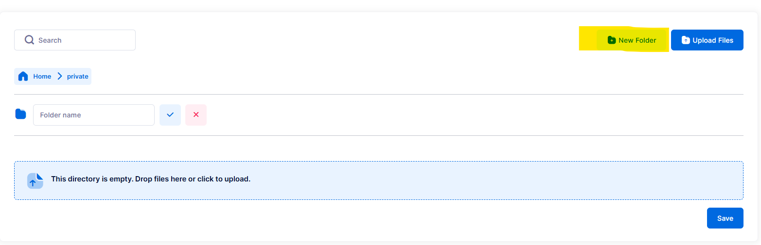 Creating folders in SFTPGo